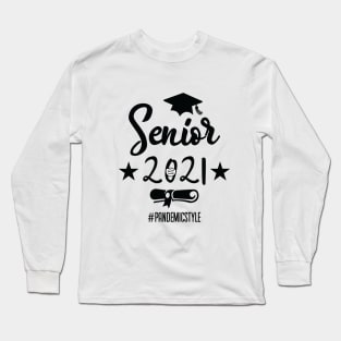 Senior 2021 Shirts-Social Distancing Shirt-Class Of 2021 Shirt,2021 Graduation Shirt, Sr Picture Tee, Quarantine Long Sleeve T-Shirt